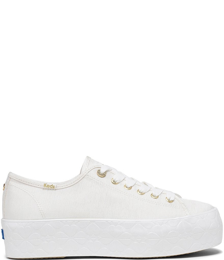 Keds x kate spade new york Triple Up Faille Logo Platform Sneakers