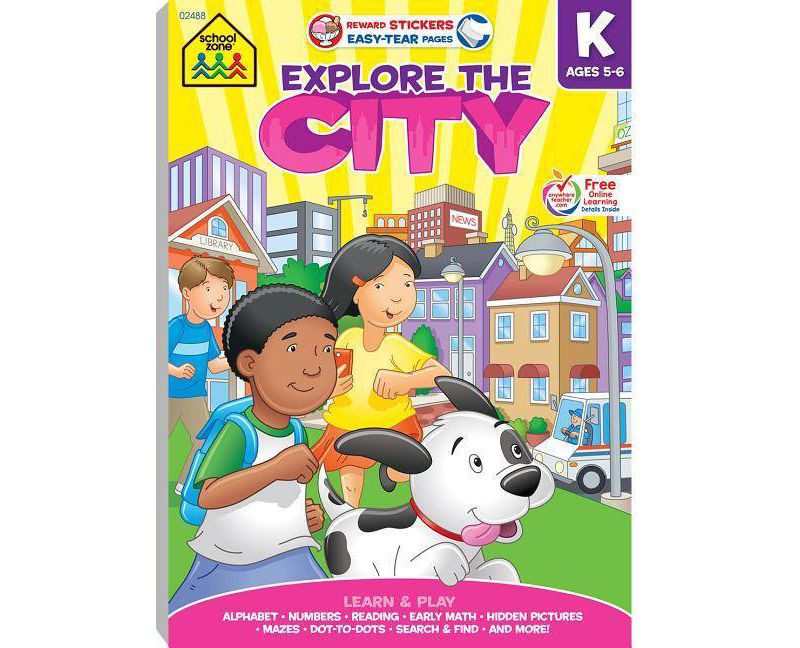 Explore The City Adventure Workbook, Ages 5-6 (School Zone Publishing) (Paperback)