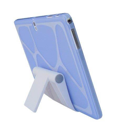 iShoppingdeals - Blue TPU Rubber Skin Cover Case and Multi-Angle View Stand Holder for Samsung Galaxy Note 10.1 2014 Edition SM-P600