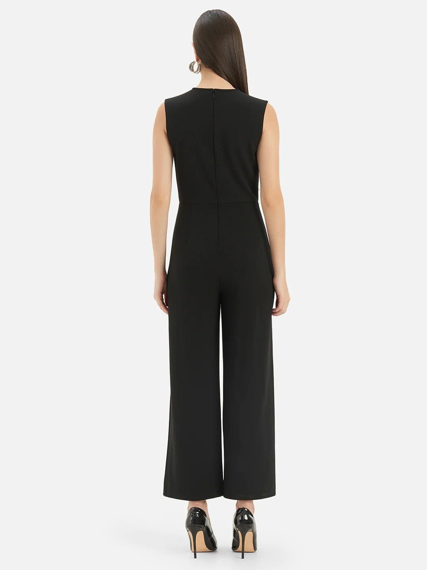 Kazo Black Embellished Jumpsuit