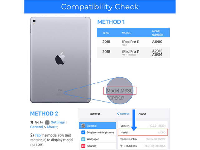 Typecase iPad Pro 11 2018 Keyboard Case with 360 Degree Hinge and Backlit Keys, Black