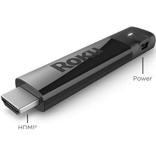 Roku Streaming Stick+ HD/4K/HDR Streaming Media Player with Long-range Wireless and Voice Remote with TV Controls - Black (3810R)