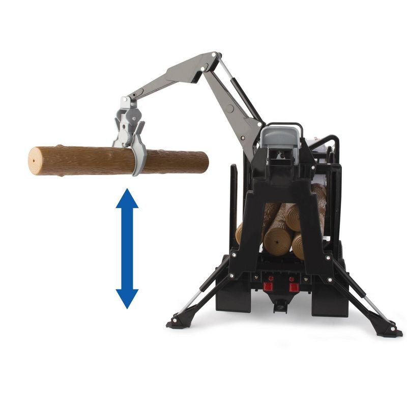 Big Farm Peterbilt Model 367 Logging Truck with PUP Trailer & Logs