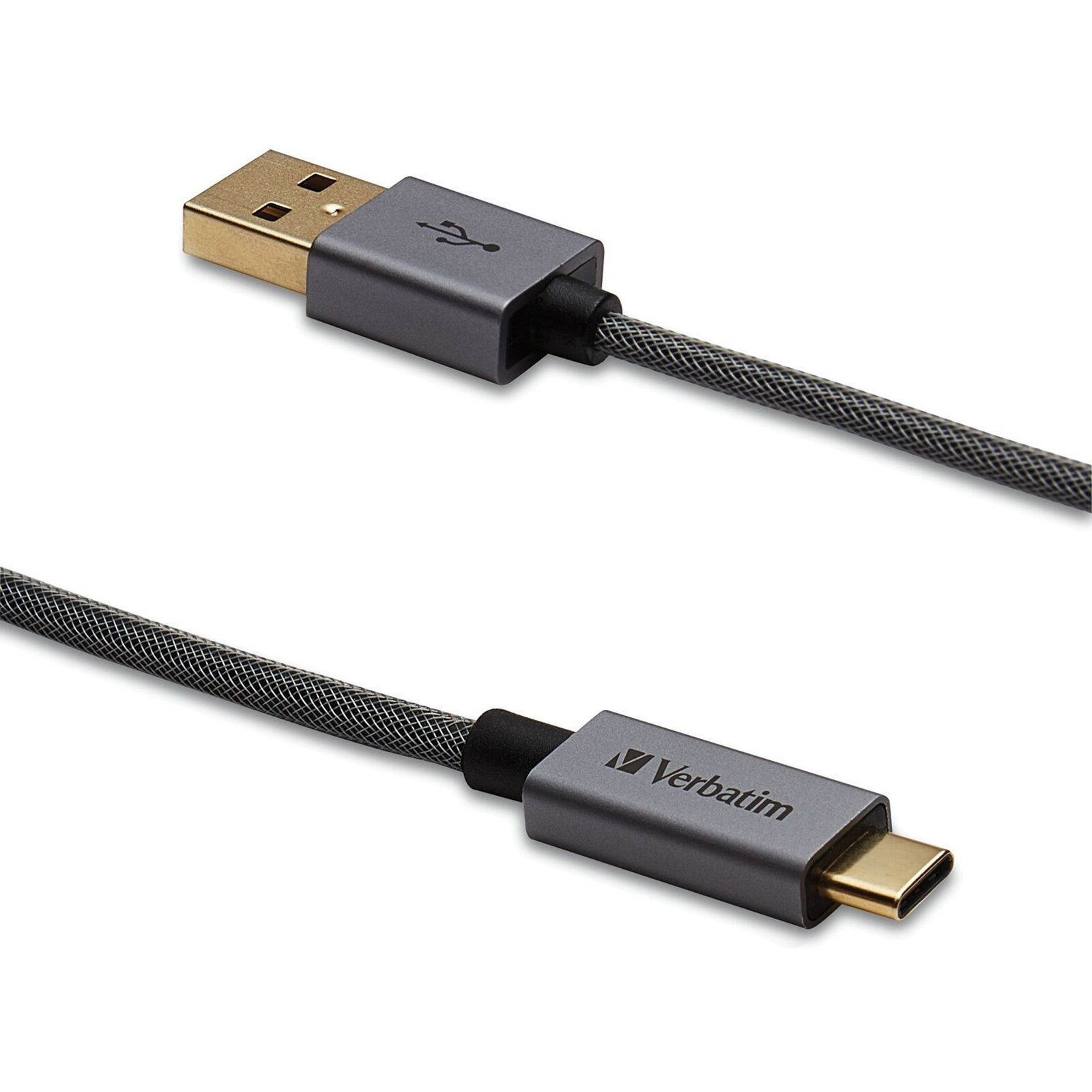 Verbatim USB-C to USB-A Cable - 47 in. Braided Black (99675)