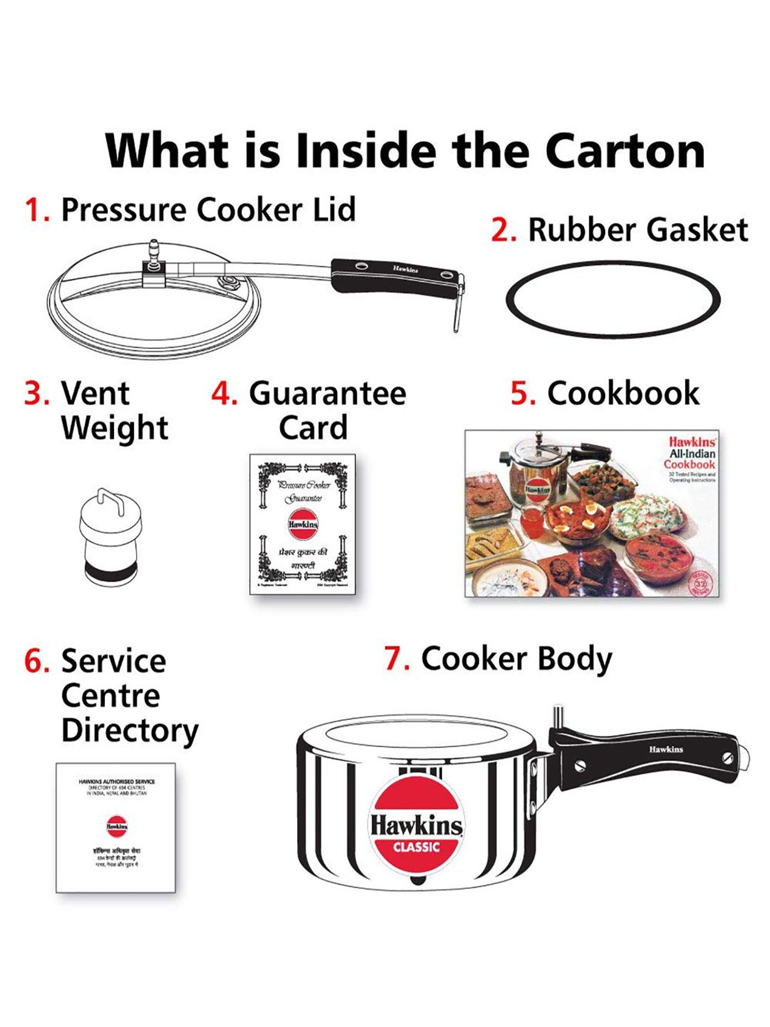 Hawkins Classic Silver Pressure Cooker (2 L) - Set of 1