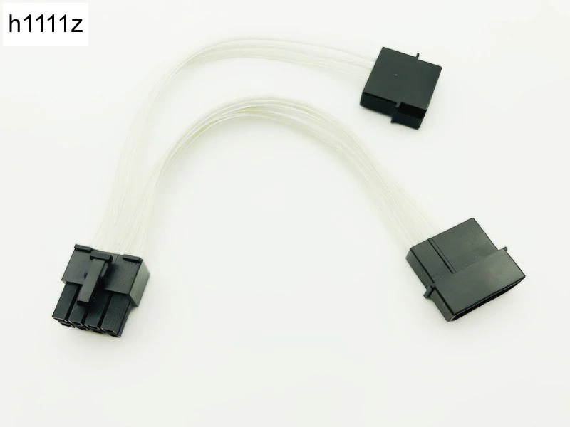 18cm Dual 4Pin to 8Pin Graphics Card Power Cable 4PIN to 8PIN Graphic Card Cable Supply Dual D port to 8 pin for BTC Mining