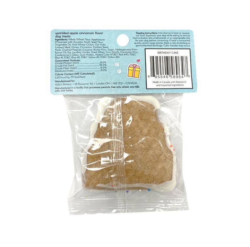Molly's Barkery Birthday Cake Cookie Dog Treat - 1ct