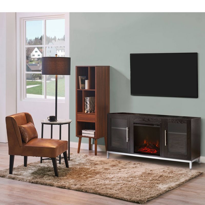 Lainey Fireplace TV Stand for TVs up to 65" Black - Versanora