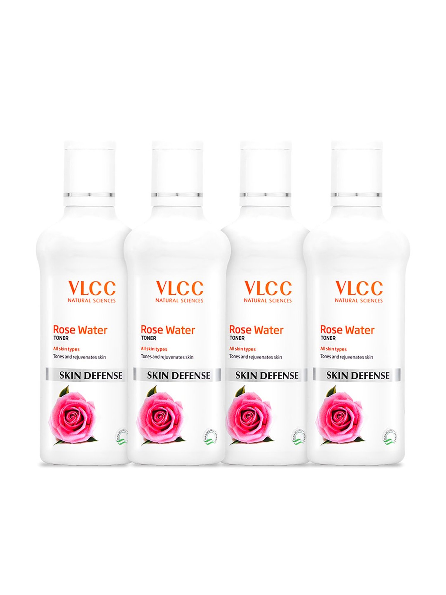 VLCC Skin Defense Rose Water Toner - Pack of 4