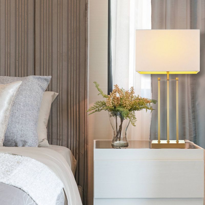 24" Soho Table Lamp with Linen Shade White - Globe Electric