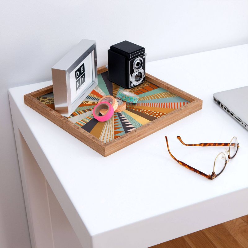17" Wood Alisa Galitsyna Patchwork Large Square Tray - society6