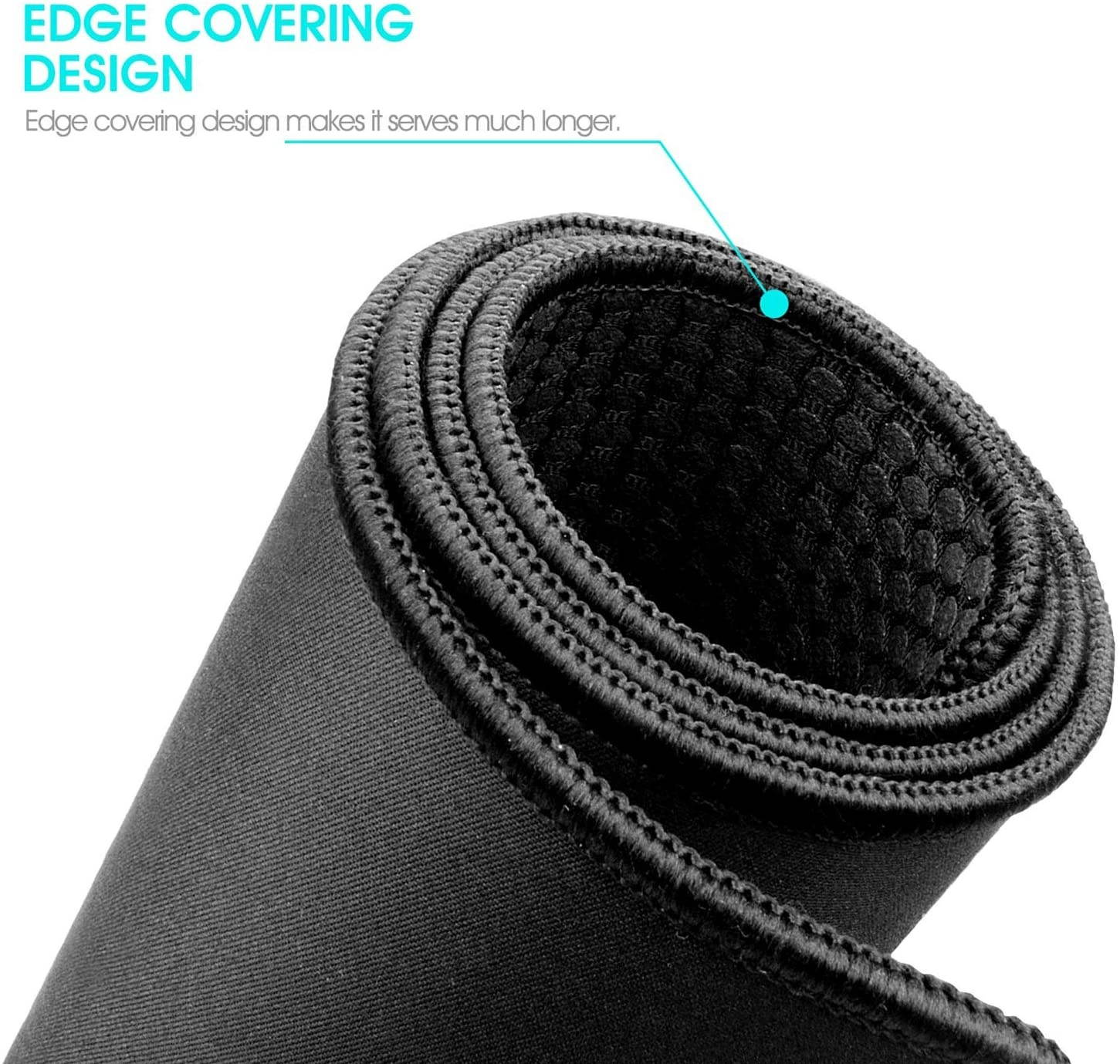 Havit Gaming Mouse Pad (13.78 x 10.63 x 0.12 Inch) Mouse Mat with Stitched Edges & Waterproof Surface, Non-Slip Base Ergonomic Mousepad for Laptop Computer, Black