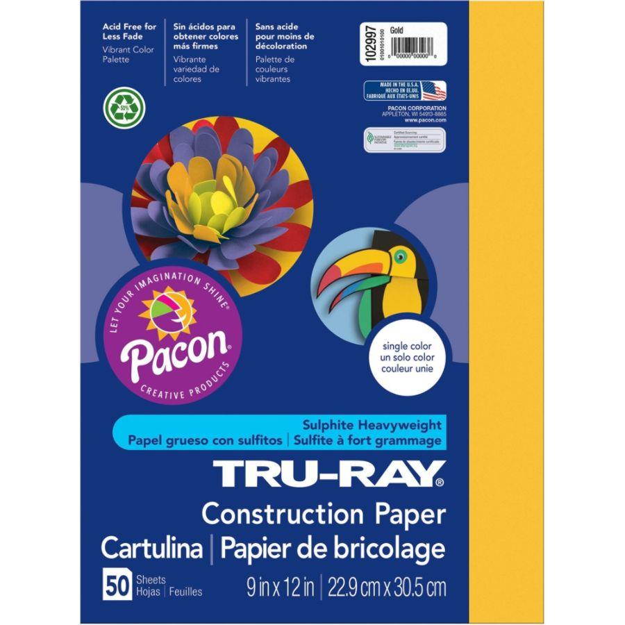 Tru Ray 9 X 12 Gold 50 Sht
