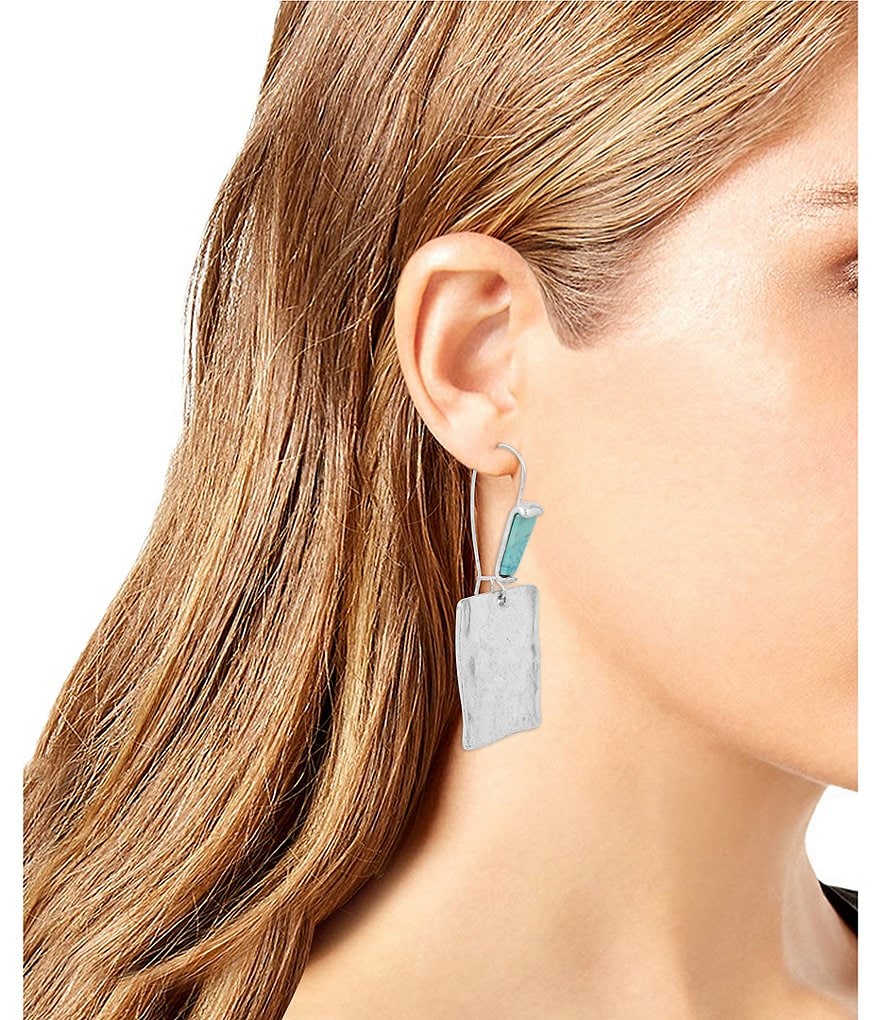 Robert Lee Morris Soho Mosaic Sculptural Square Drop Earrings