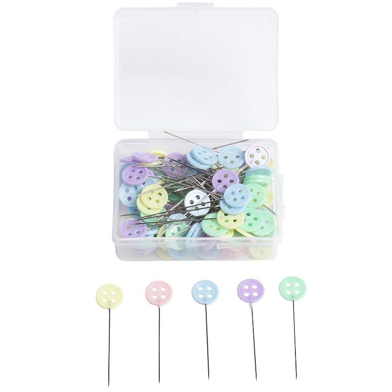 Sewing Pins, Flat Head Quilting Pins in 5 Designs (1.6 to 2 Inches, 475 Pieces)