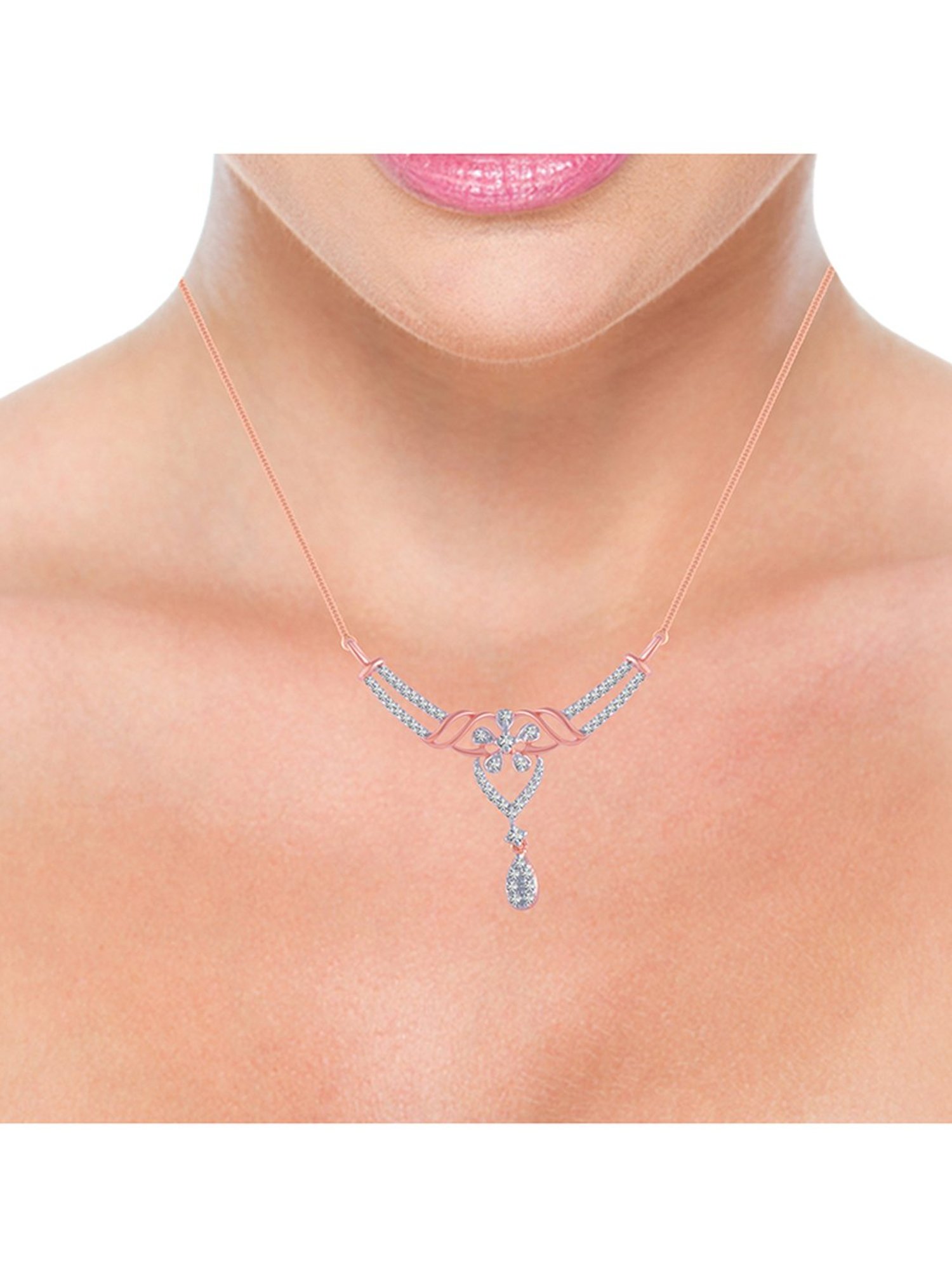 P.C. Chandra Jewellers 18 kt Gold & Diamond Pendant