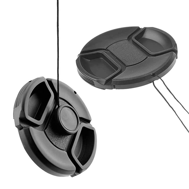 Cap Bundle 4 Snapon Caps for DSLR Cameras 4 Cap Keepers Microfiber Cleaning Cloth Included Compatible Nikon Canon Sony Cameras 55mm