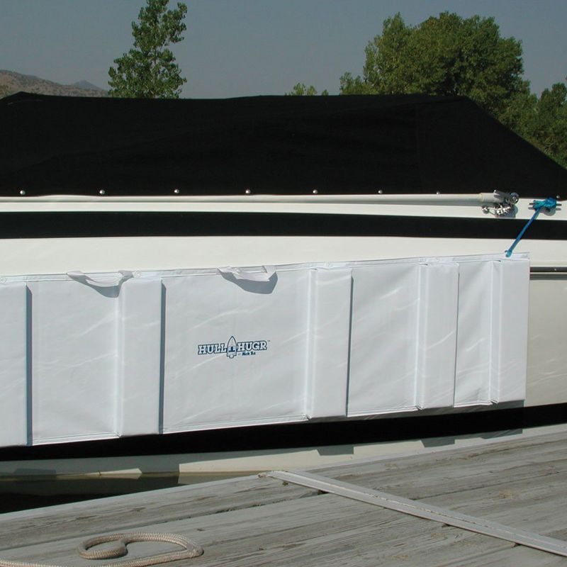 Airhead Hull Hugr 9 Foot Marina Roll Up Dock Fender Bumper Protector Pad for Marine Boat or Pontoon Side Corner Edge Wall Guard Protection, Blue