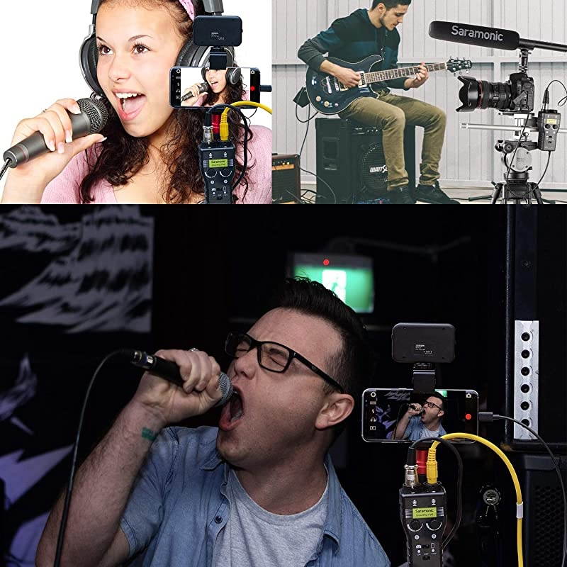 SmartRig+ 2-Channel XLR/3.5mm Karaoke Microphone Audio Mixer with Preamp & Guitar Interface for DSLR Cameras Camcorder iPhone X 8 8x 7 7 plus iPad iPod Android Smartphone Guitar