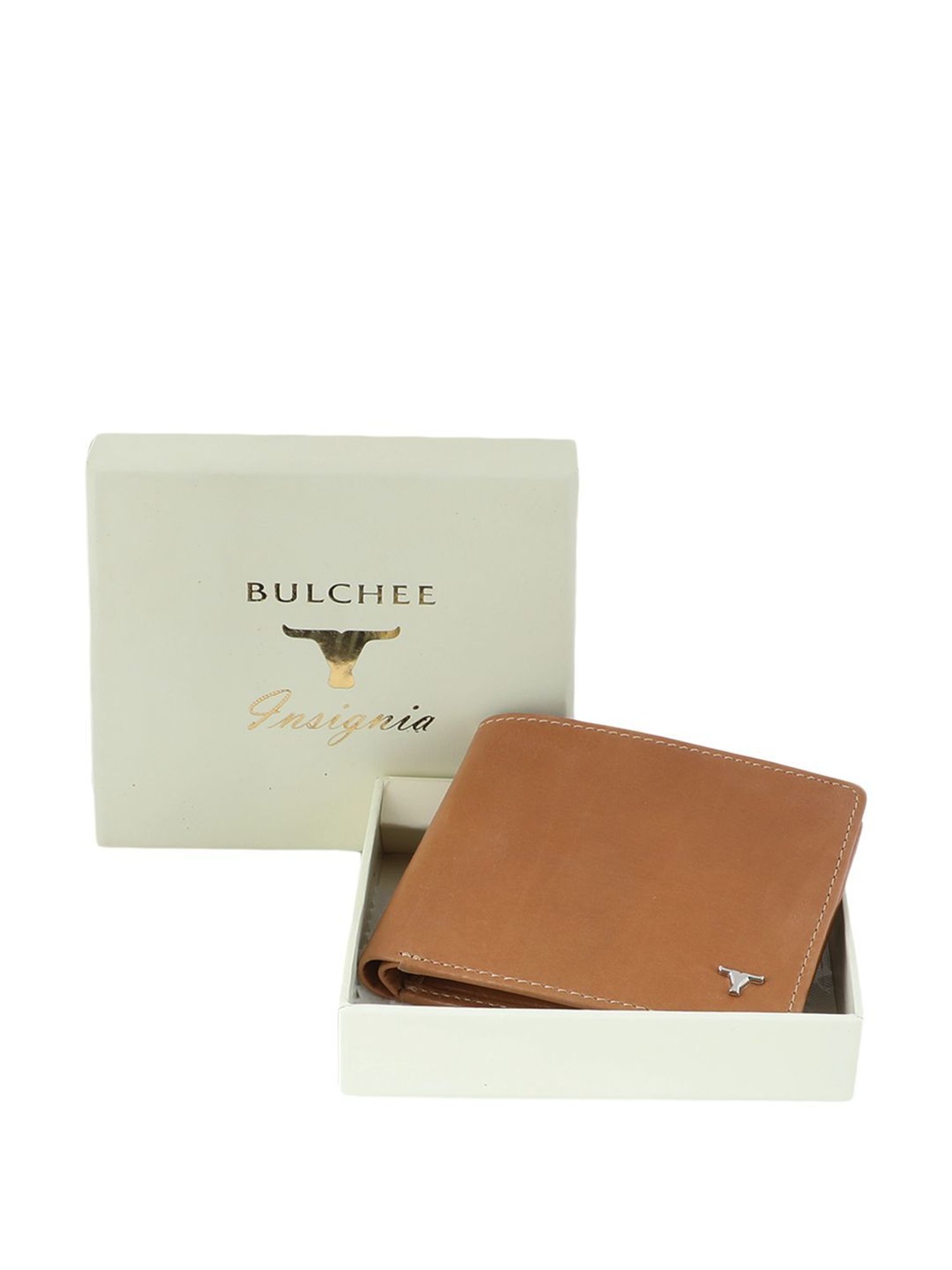 BULCHEE Tan Casual Leather Bi-Fold Wallet for men