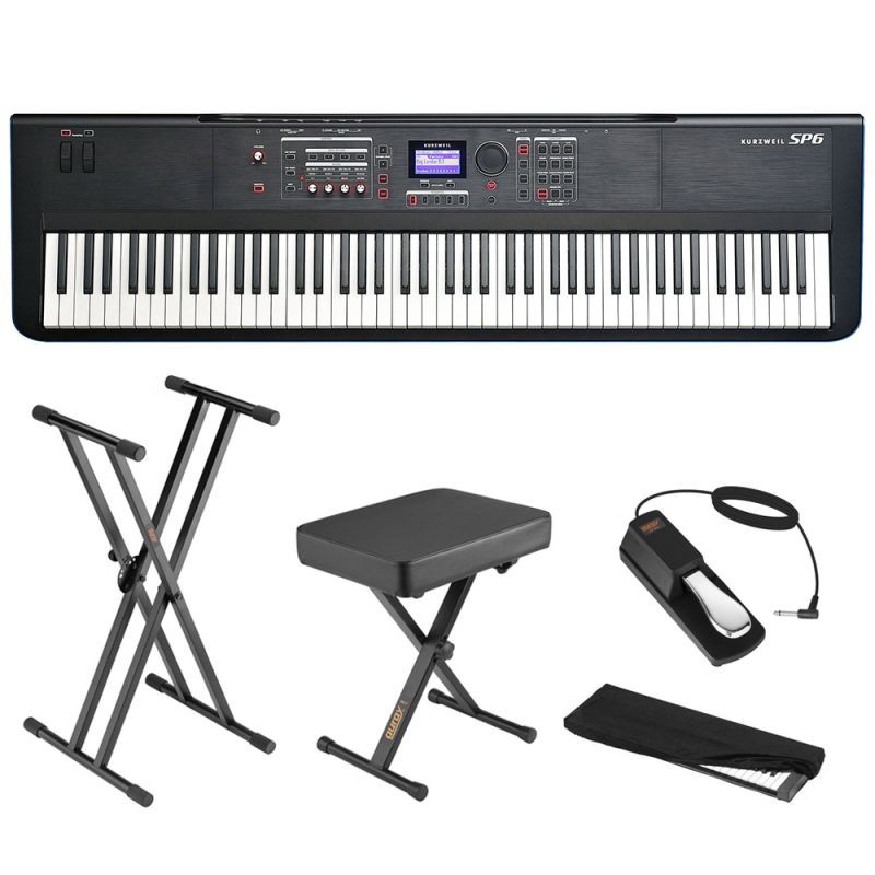 Korg XE20SP 88 Key Digital Ensemble Piano Bundle with Knox Gear Piano Bench