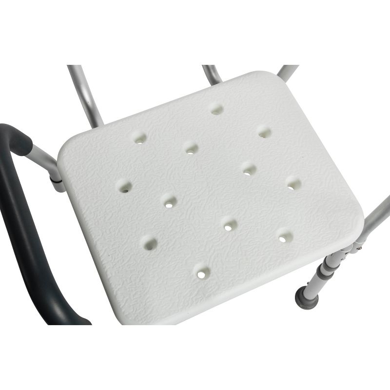 Drive Medical Knock Down Bath Bench with Back and Padded Arms