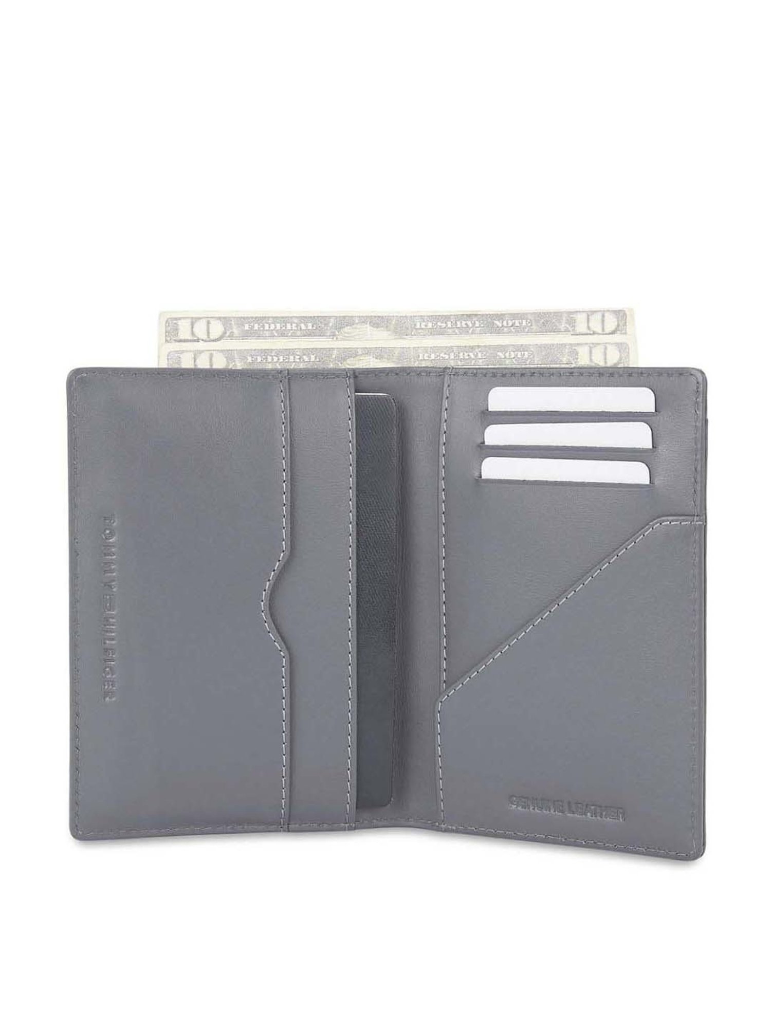 Tommy Hilfiger Drammen Grey Formal Leather Bi-Fold Wallet for Men