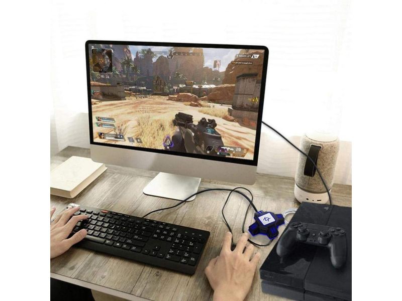 KX Adapter Game Controllers to Gaming Keyboard Mouse Converter adapter Plug and Play for Nintendo Switch Xbox One X/S Xbox 360 PS4 PS3