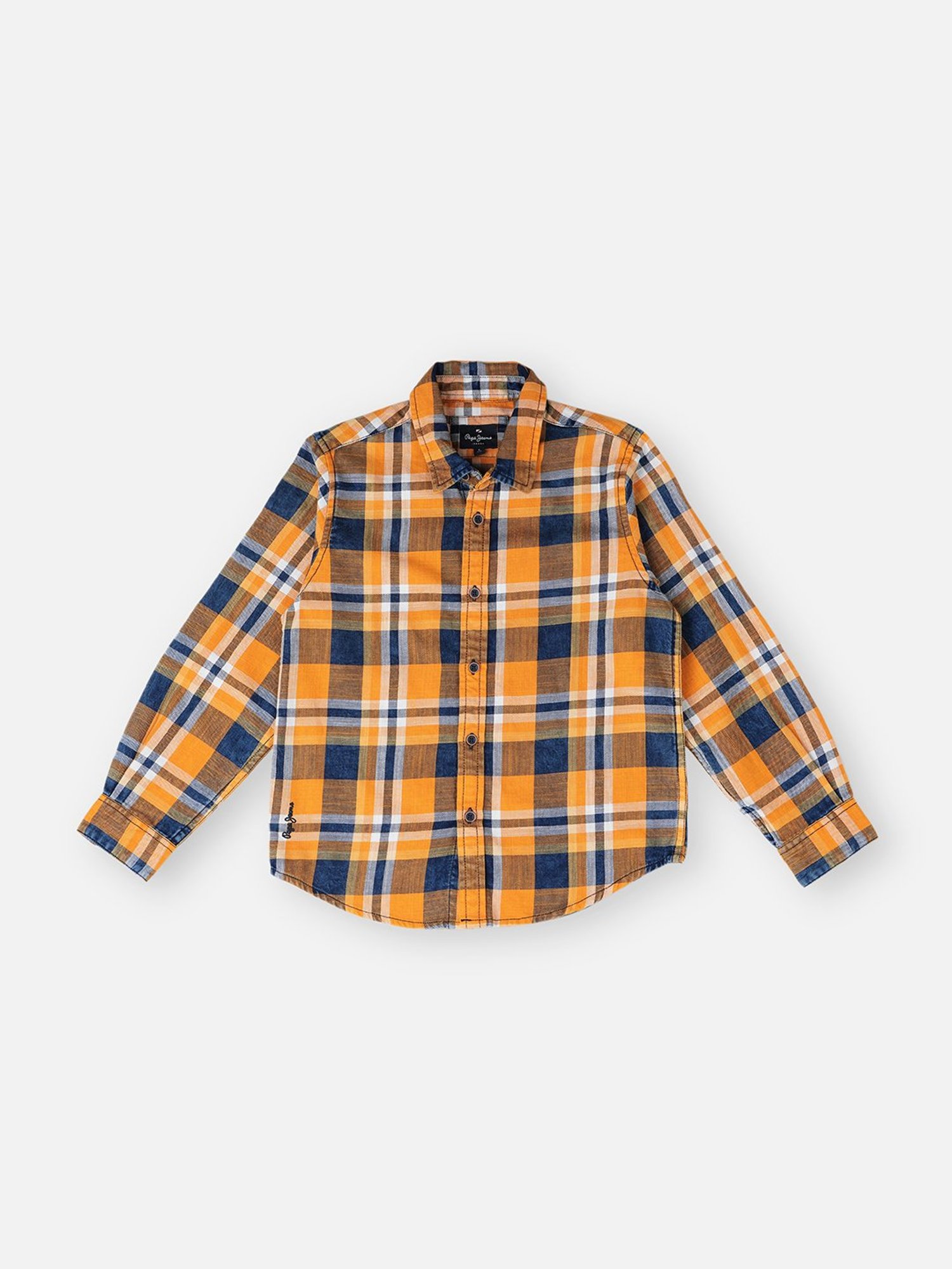 Pepe Jeans Kids Mustard & Teal Checks Shirt