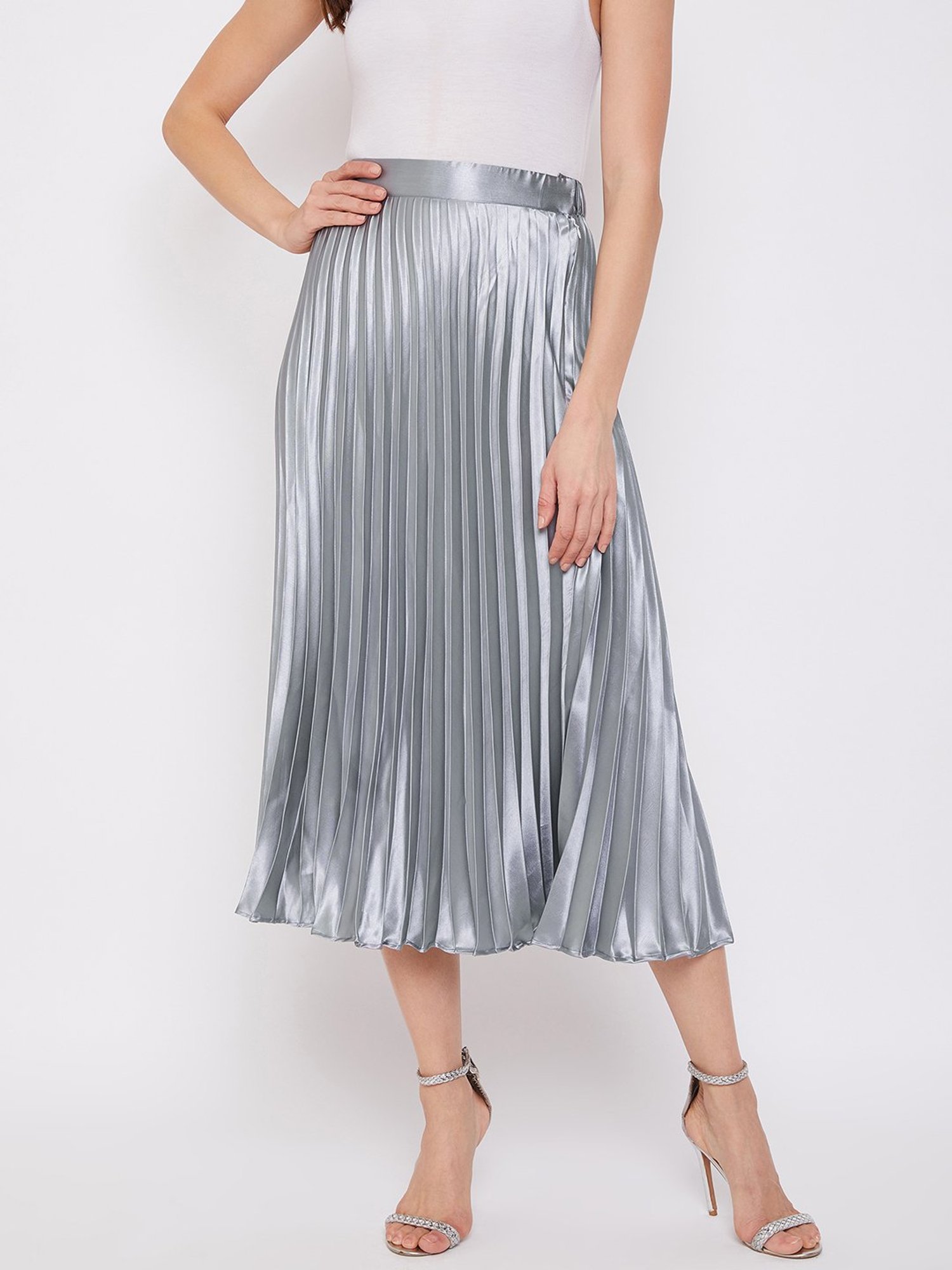 Uptownie Lite Grey Mid Rise Skirt