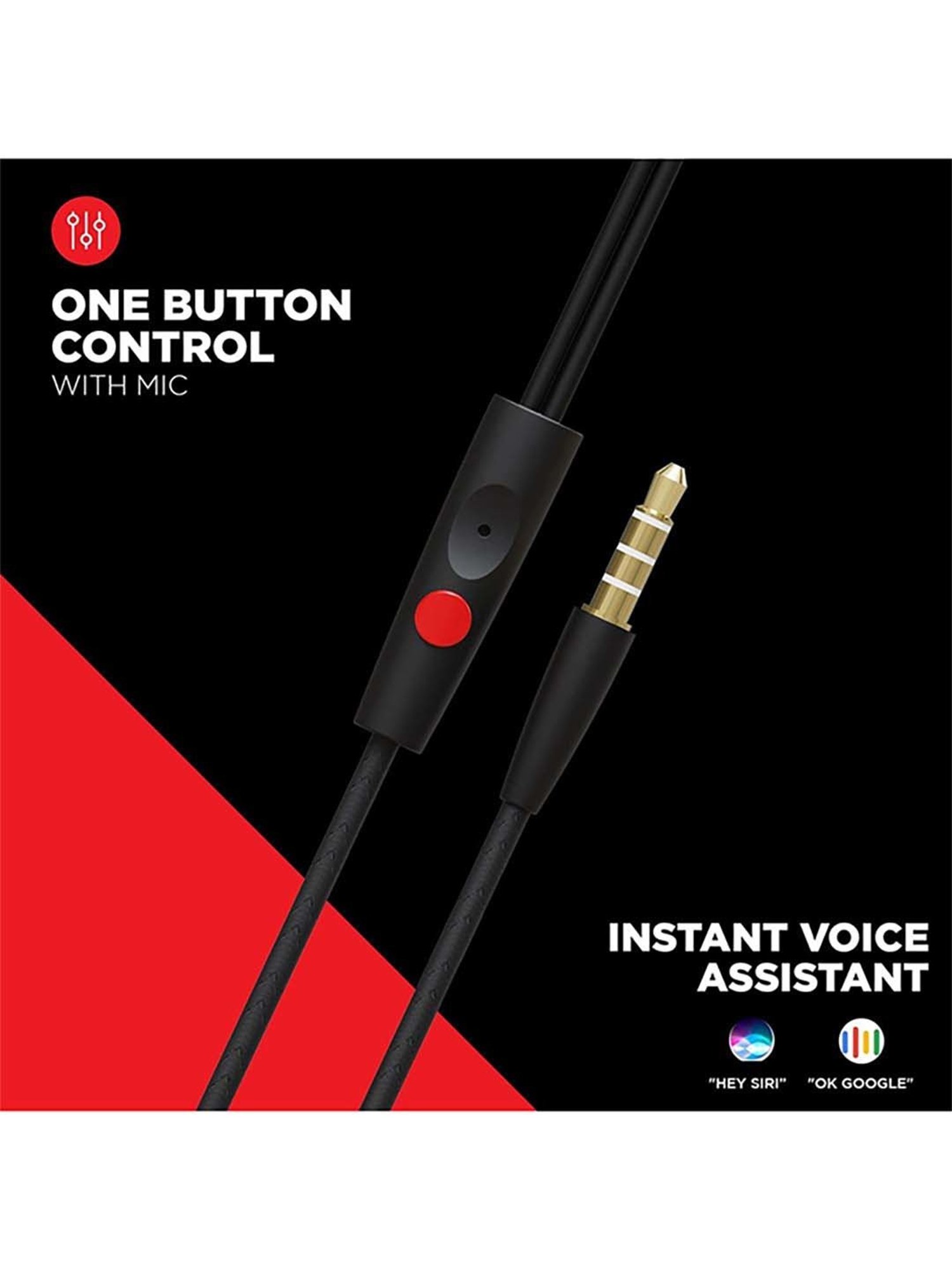 boAt Bassheads 105 Wired in Ear Earphones with Mic (Black)