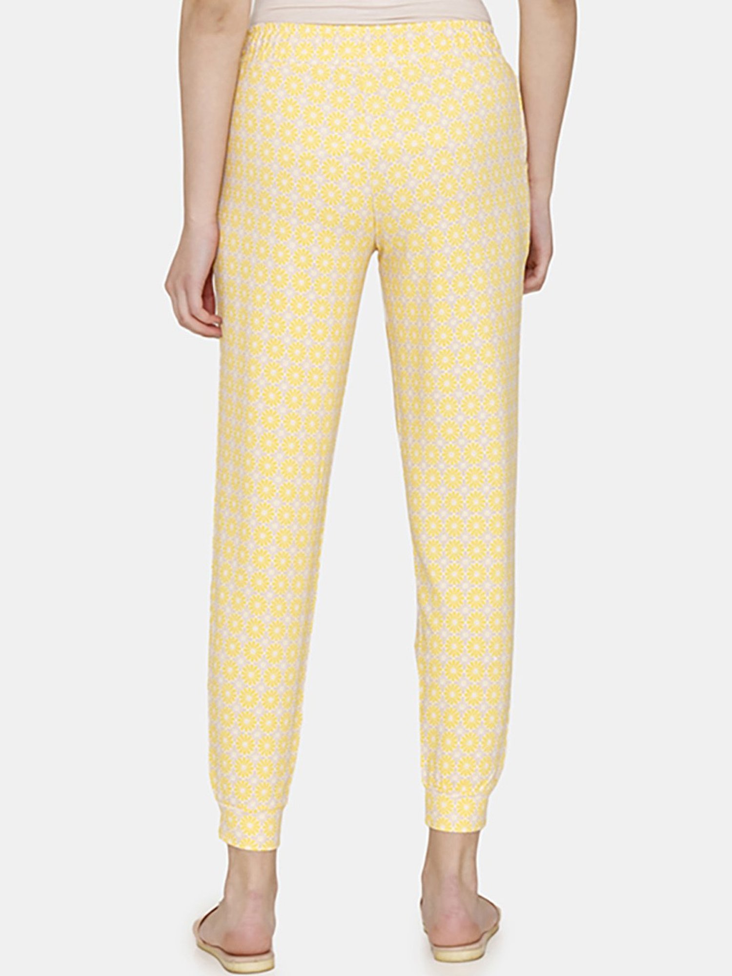 Zivame Yellow Printed Pyjamas
