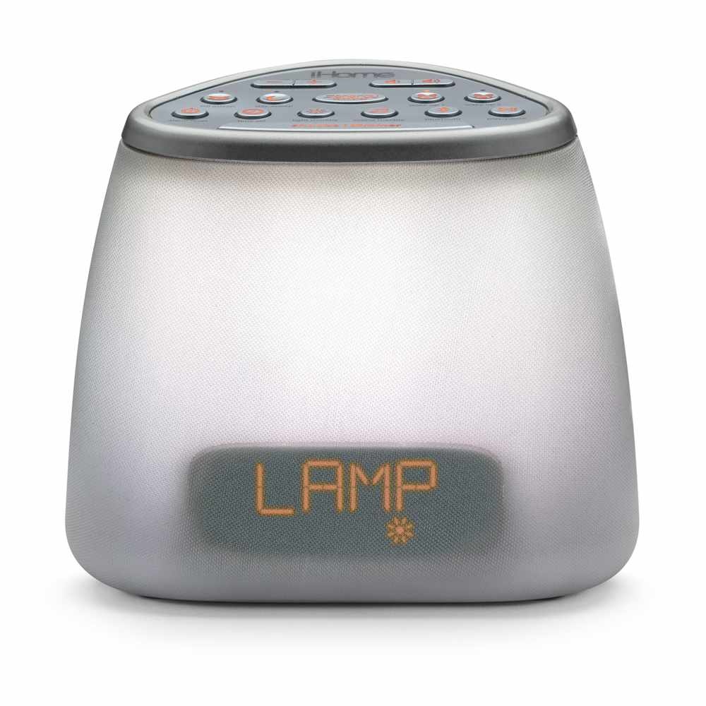 iHome Bluetooth Color Changing Bedside Sleep Therapy Machine White Speakers and Alarm Clocks