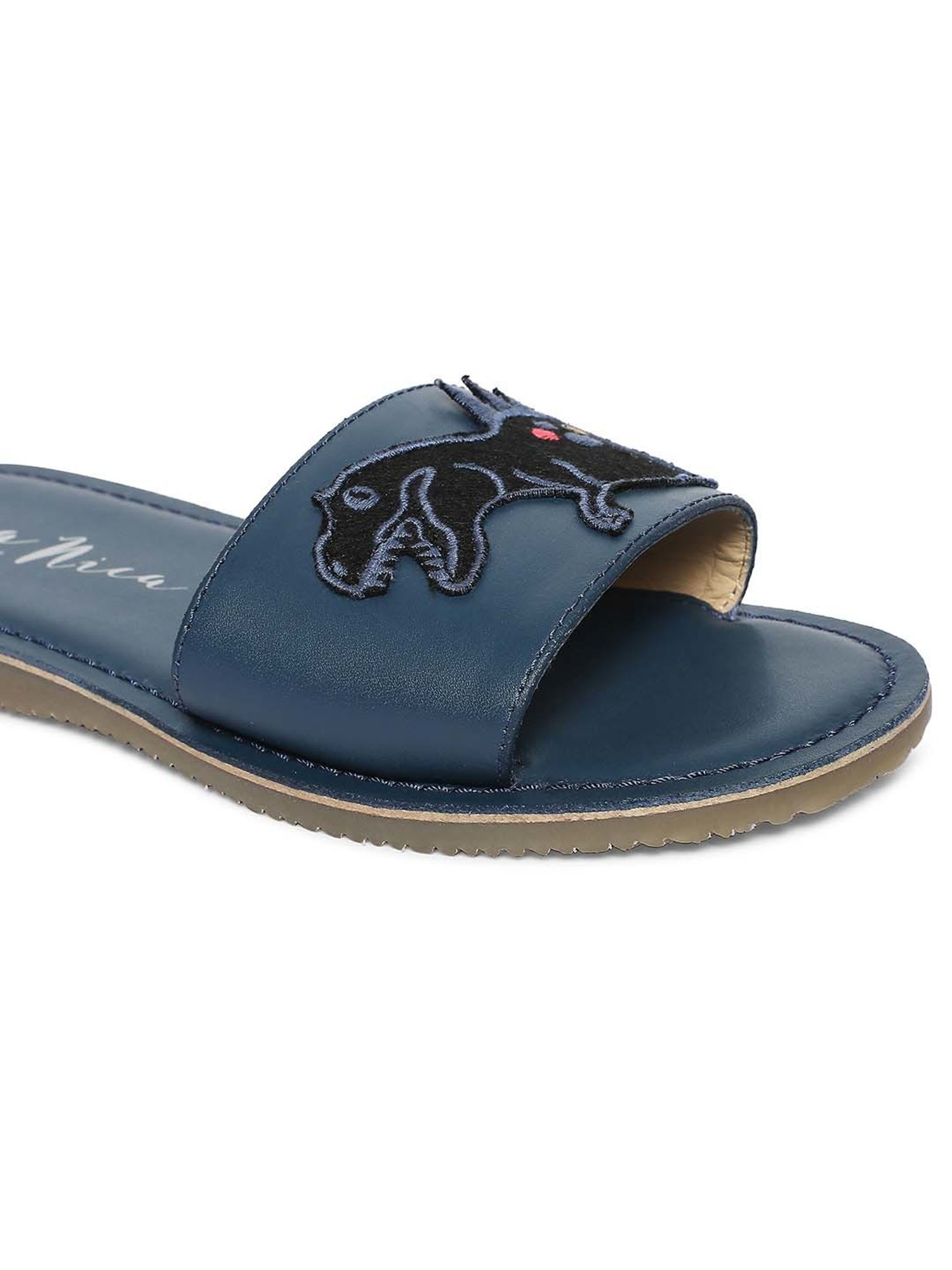 Aria Nica Kids Roar Navy Casual Slides