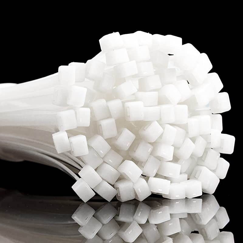 8" Nylon Cable Zip Ties (100 Pack)- Heavy Duty Industrial Grade Wire Ties 50 Pounds - Plastic Clear Cable Tie Mount - Tie Wraps Perfect for Organizing Wires, Home, Office Use