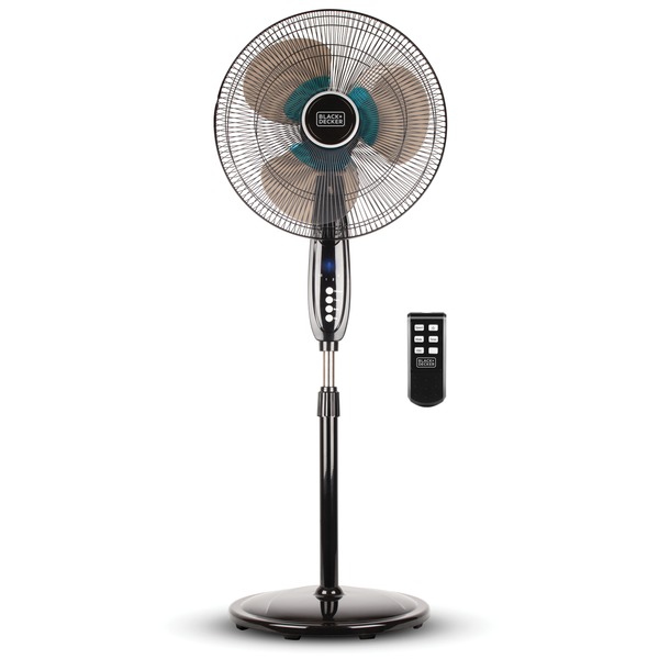 3-Speed 60-Watt 16-In. Dual-Blade Oscillating Stand Fan with Remote, BFSD116B