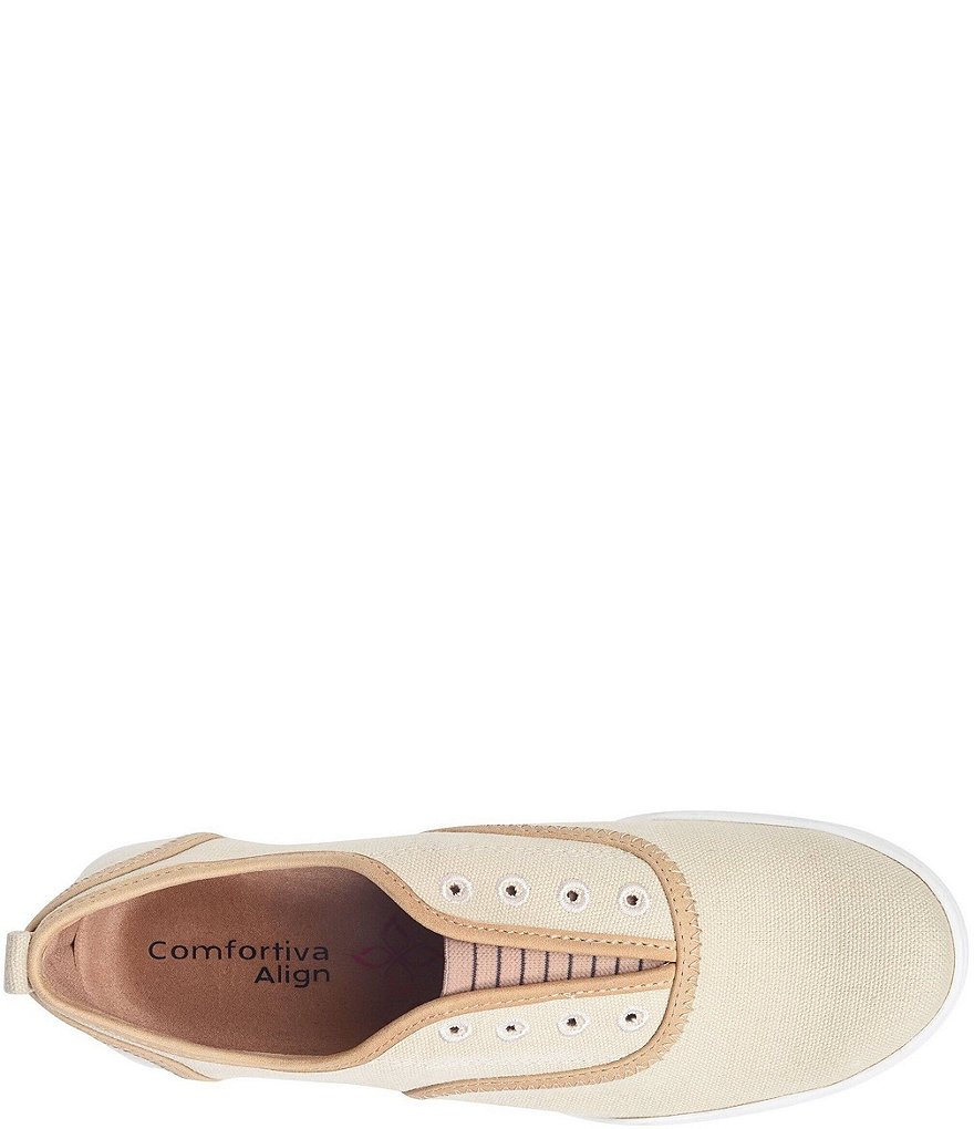 Comfortiva Lithia Canvas Slip On Sneakers