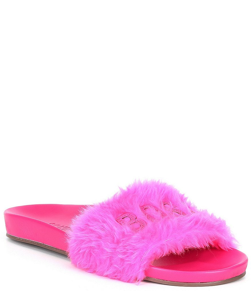 Schutz Boss Babe Faux Fur Slides
