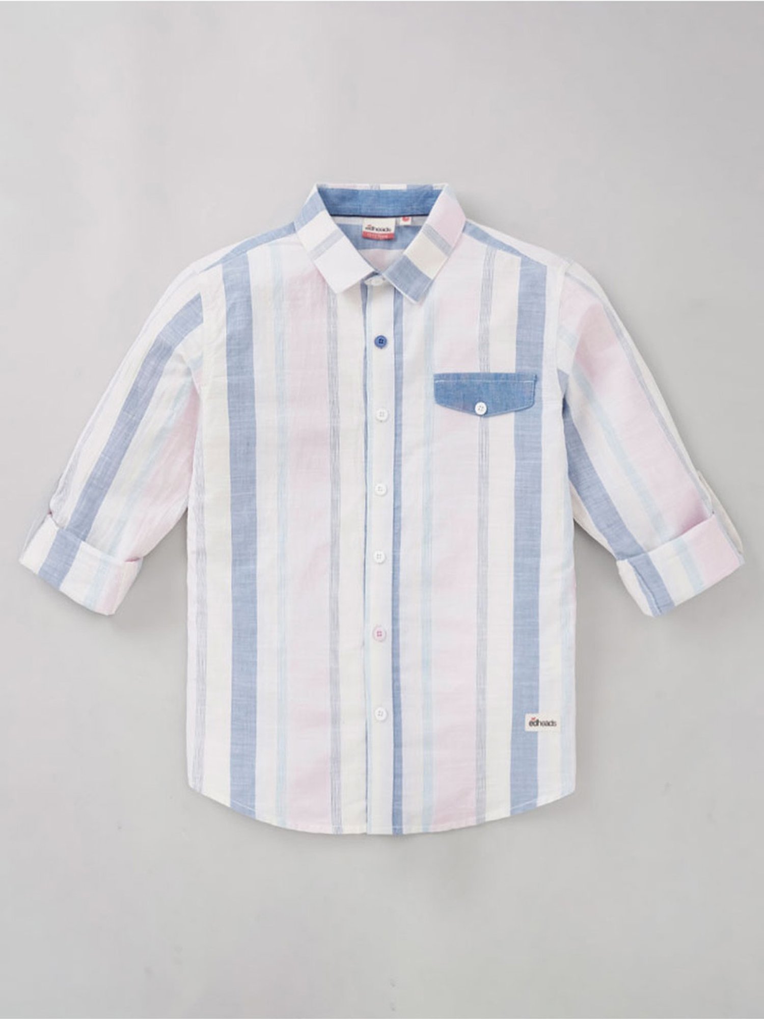 Edheads Kids Multicolor Cotton Striped Full Sleeves Shirt