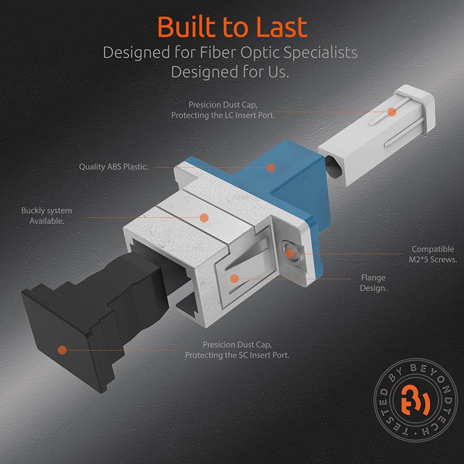 Monoprice OM4 Fiber Optic Cable - 15m (Meter) - LC/UPC-SC/UPC, Multi Mode, Duplex, 50/125 Type, 2.0mm, PVC