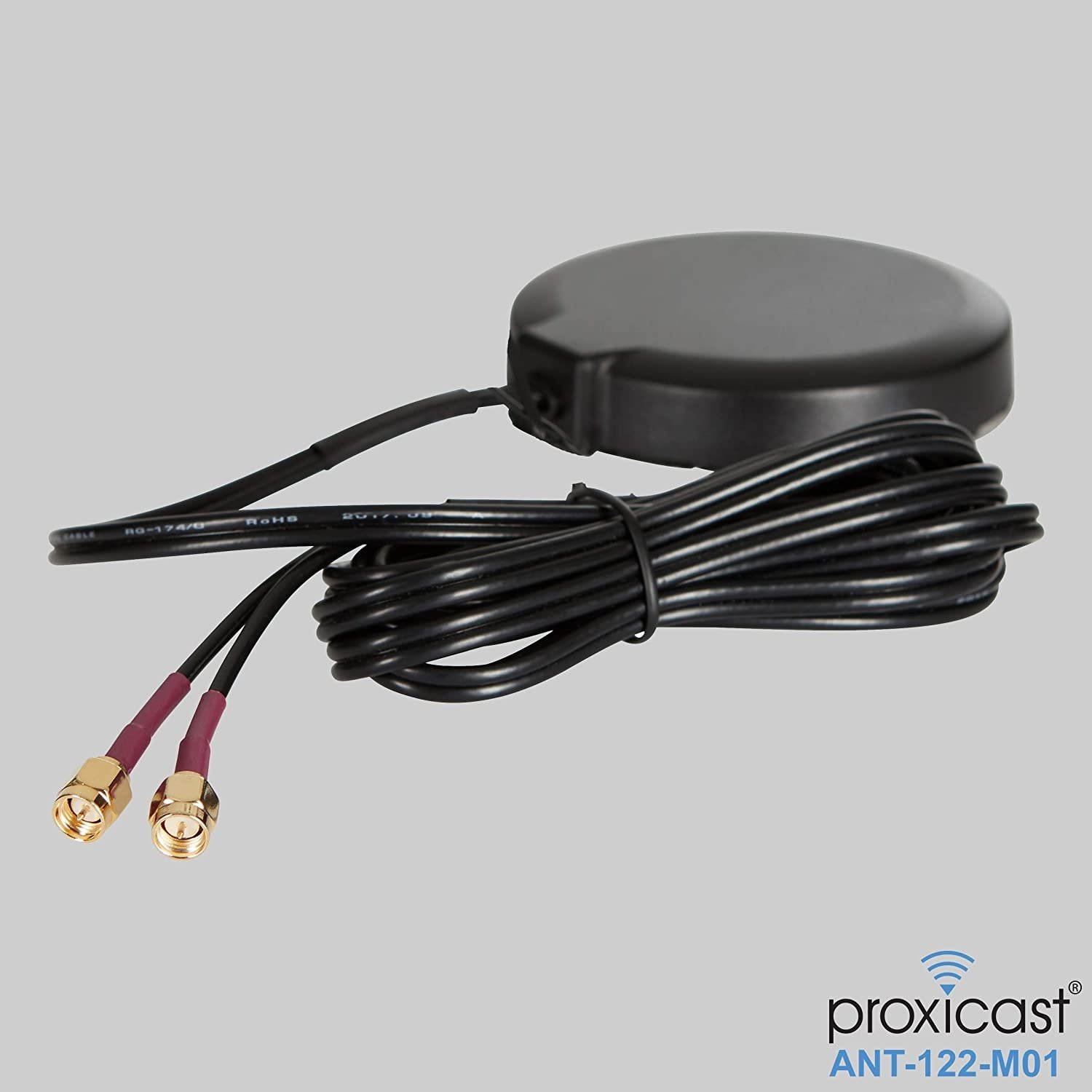 Proxicast Ultra Low Profile MIMO 3G / 4G / LTE Omni-Directional 2.5 dBi Puck Magnetic/Adhesive Mount Antenna (SMA) for Verizon AT&T Sprint and Others