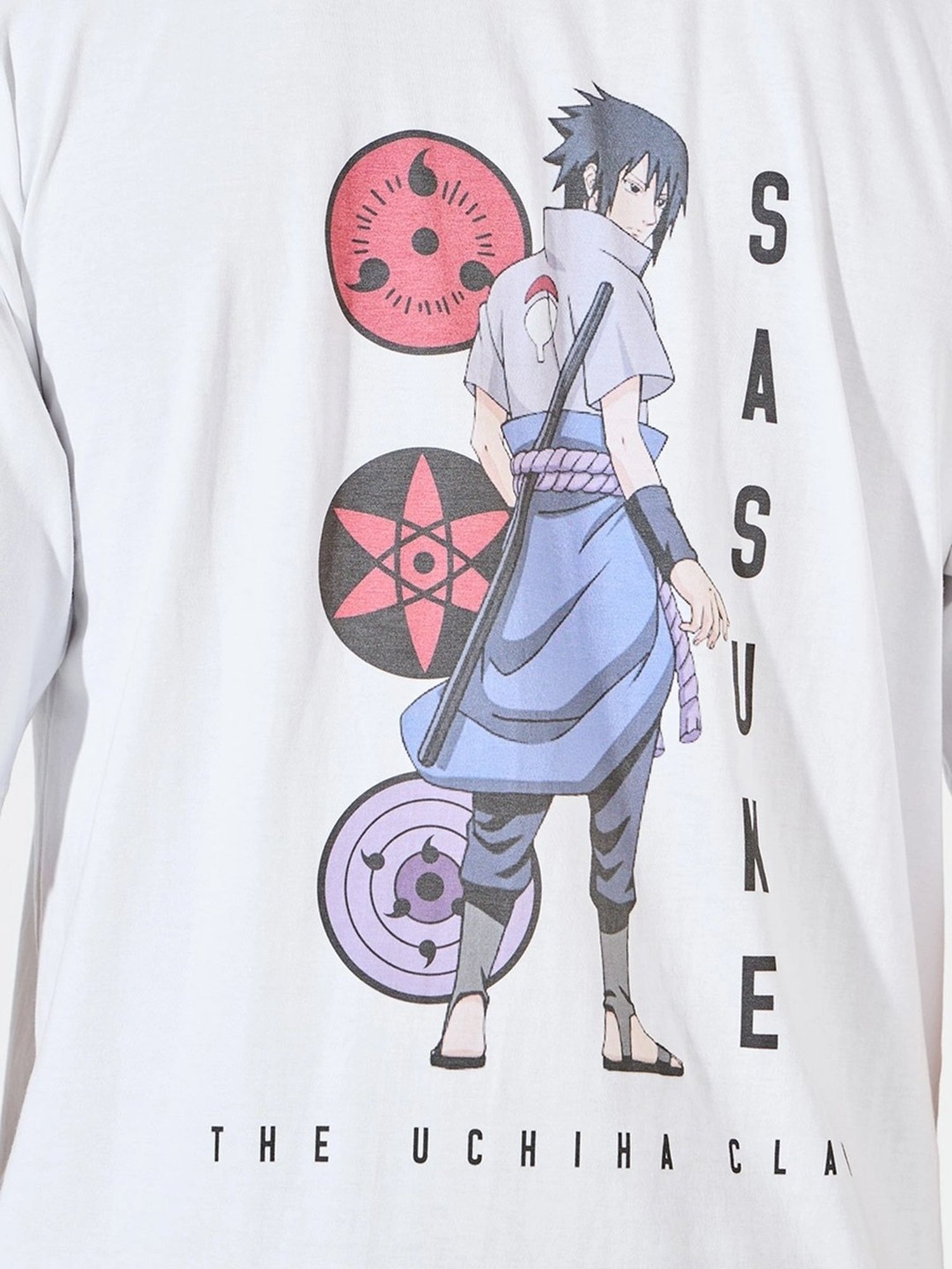 Styli White Cotton Oversized Printed T-Shirt