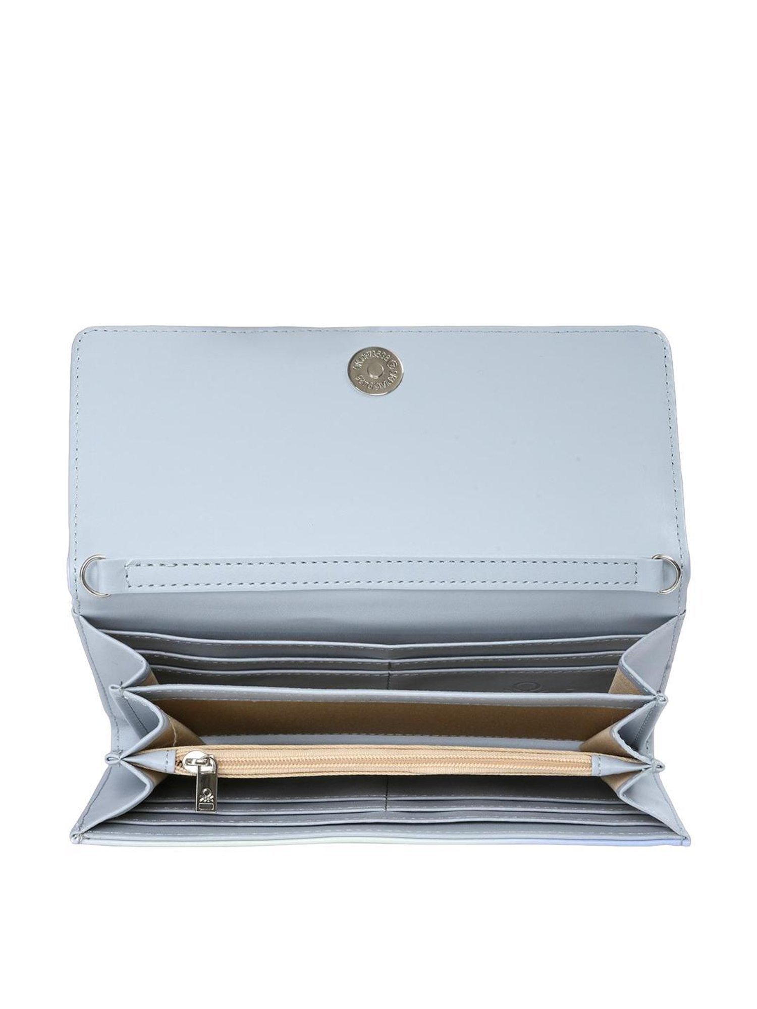 United Colors of Benetton Ambre Ombre Green Solid Tri-Fold Wallet