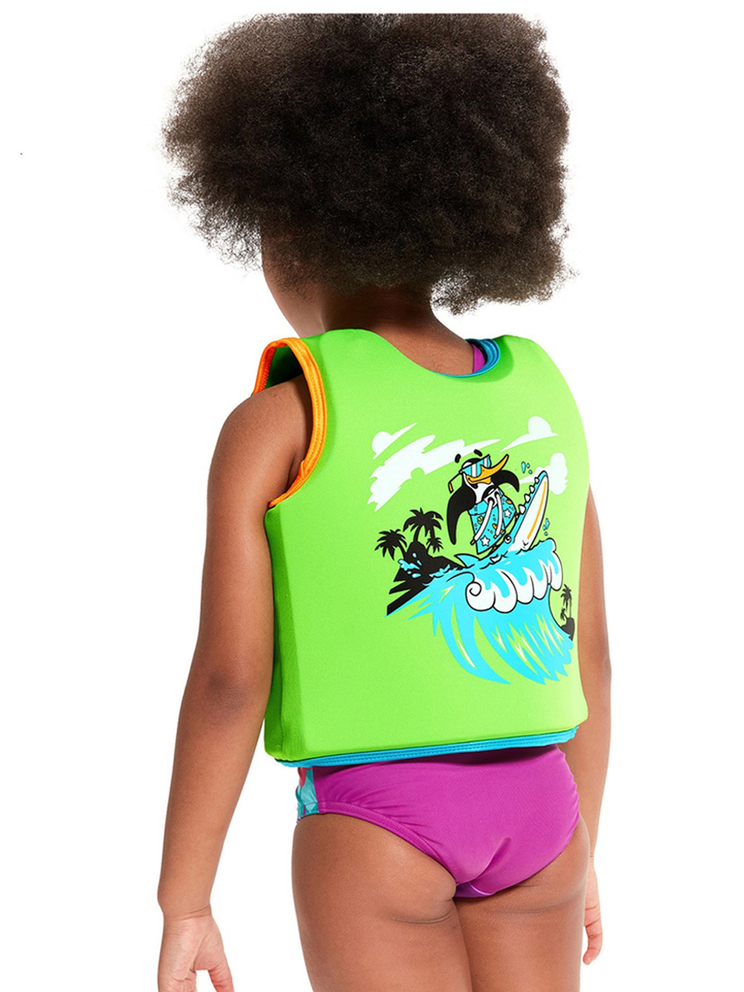 Speedo Chima Penguin Print Swim Confidence Float Vest (Green)