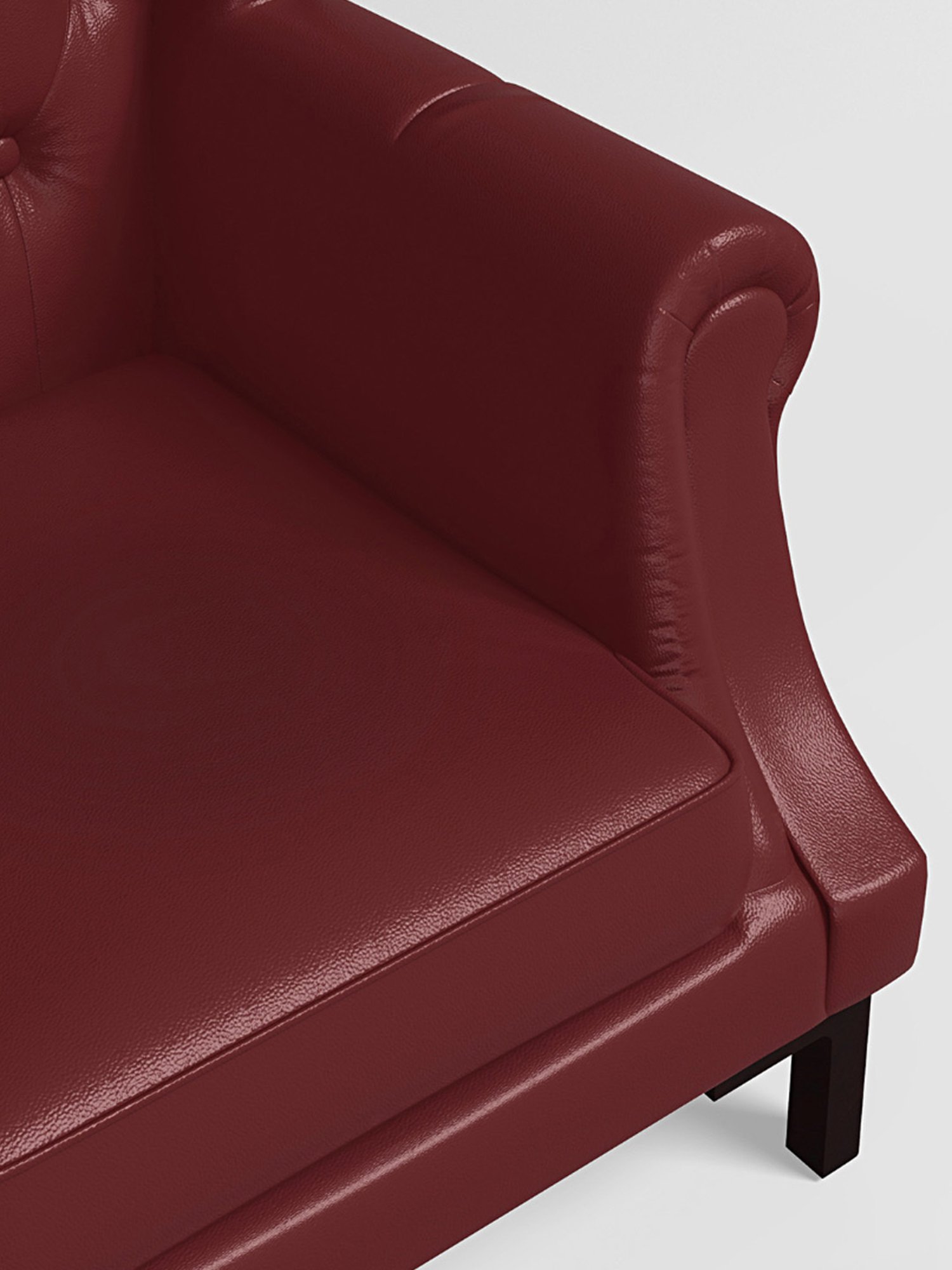 Godrej Interio Majesta Maroon Solid Wood Wing Chair