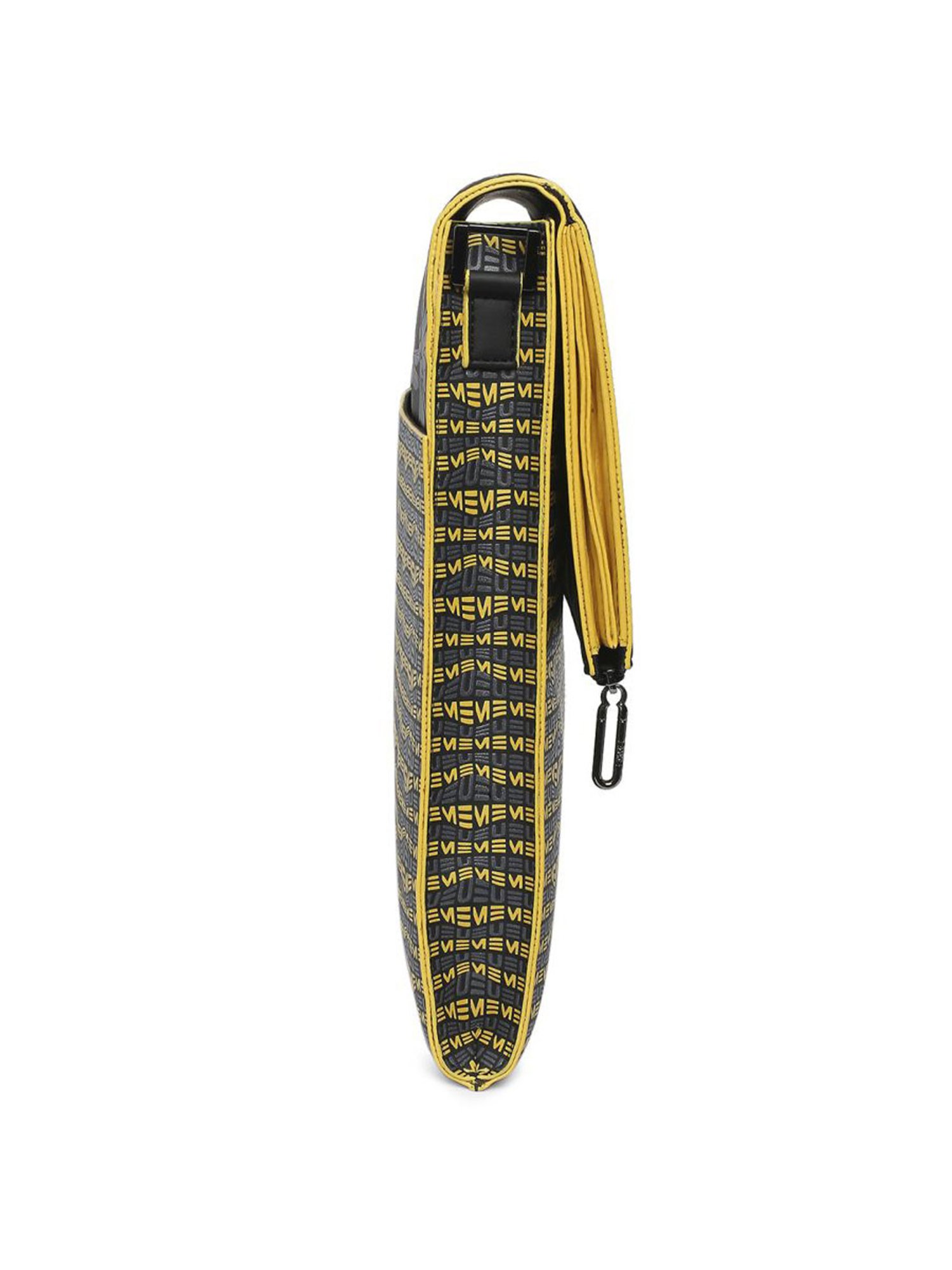 Eume Dragonfly Black Leather Printed Laptop Sleeve