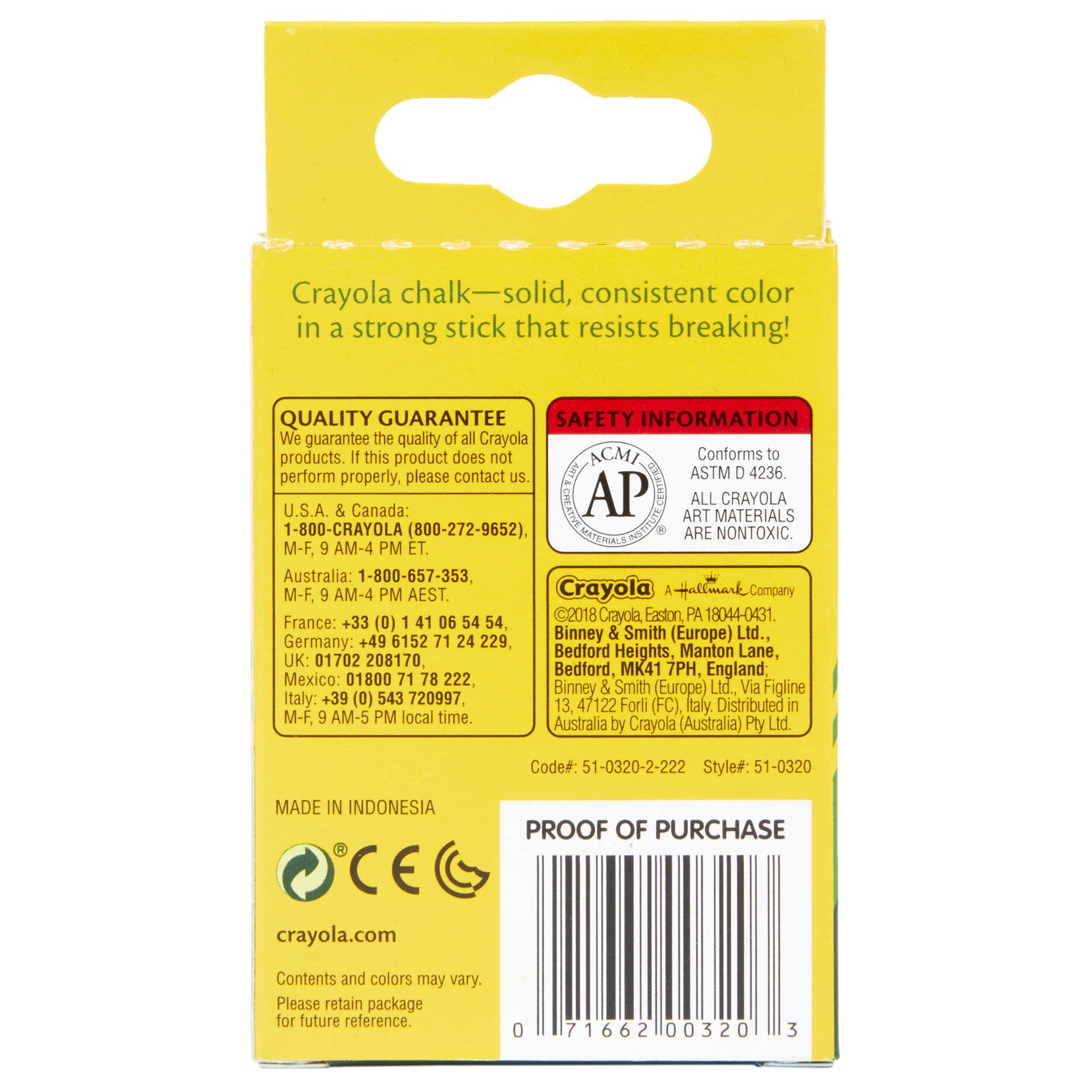 Crayola Children's Chalk in White - 12 Count