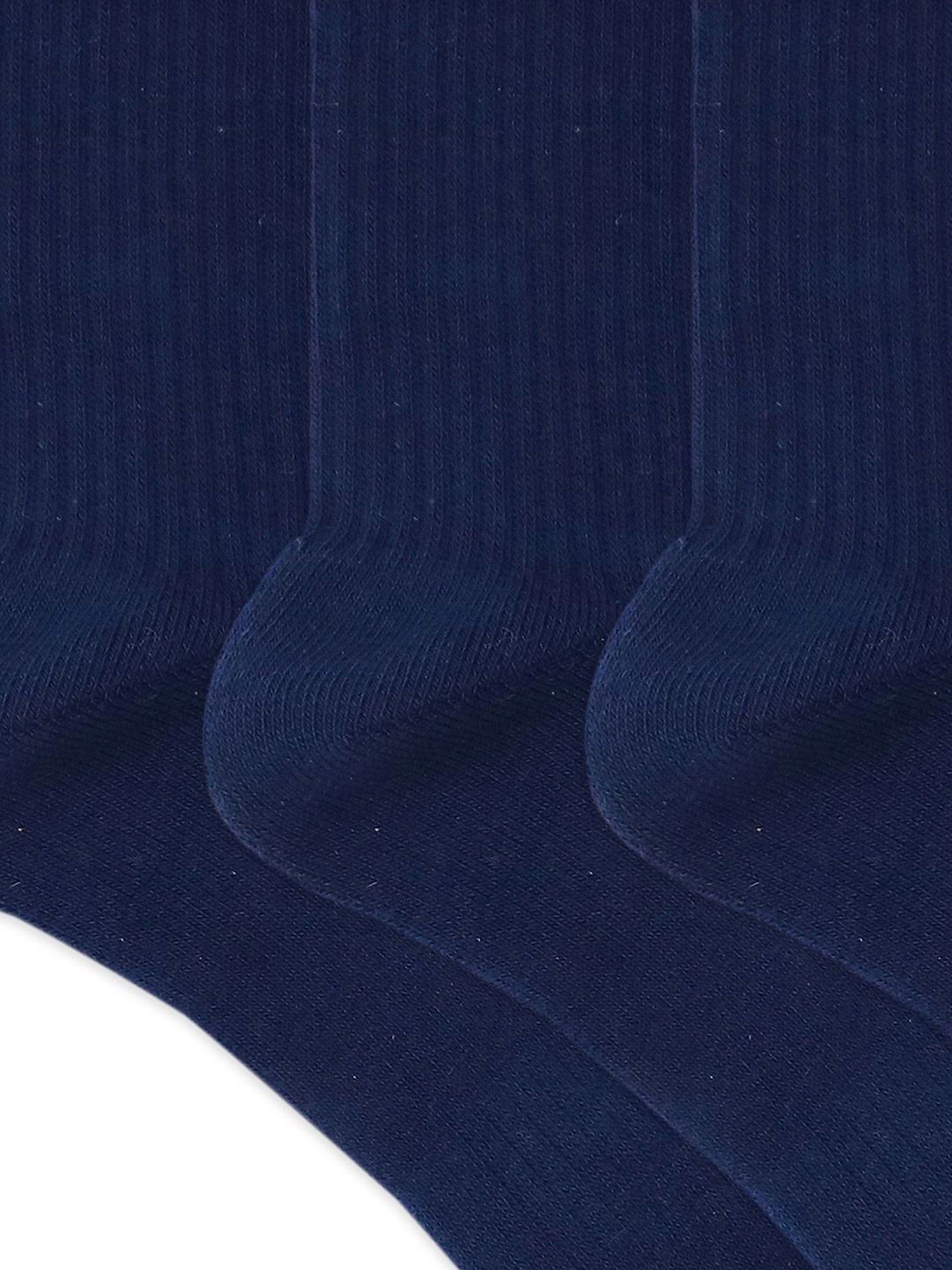 Balenzia Navy Free Size Self Pattern Socks - Pack of 3