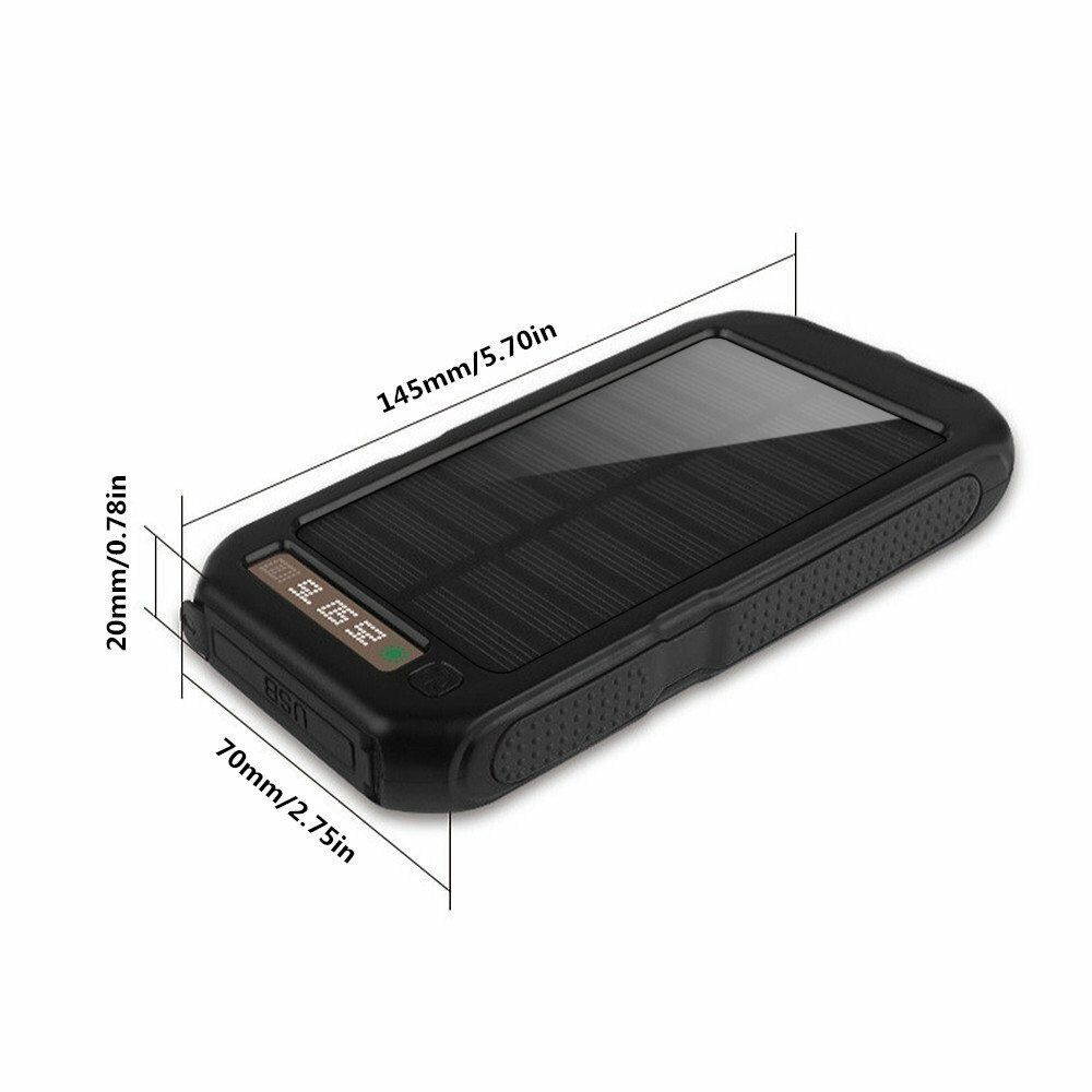 targetmallx 500000mAh Dual USB Waterproof Solar Charger Solar Power Bank 2019