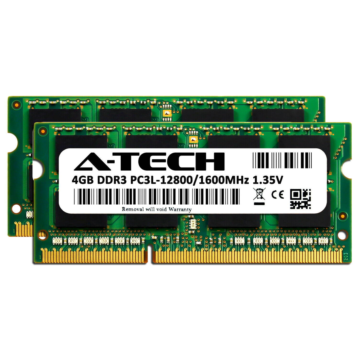 A-Tech 8GB 2x 4GB PC3-12800 Laptop SODIMM DDR3 1600 MHz Memory RAM PC3L 8G DDR3L
